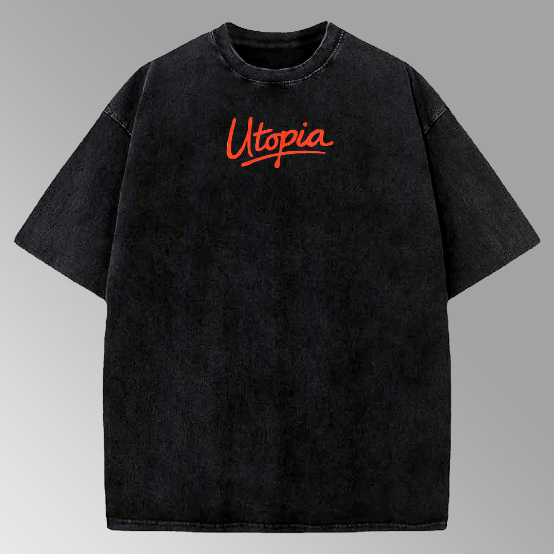 Utopia / Acid Wash Oversized Tee